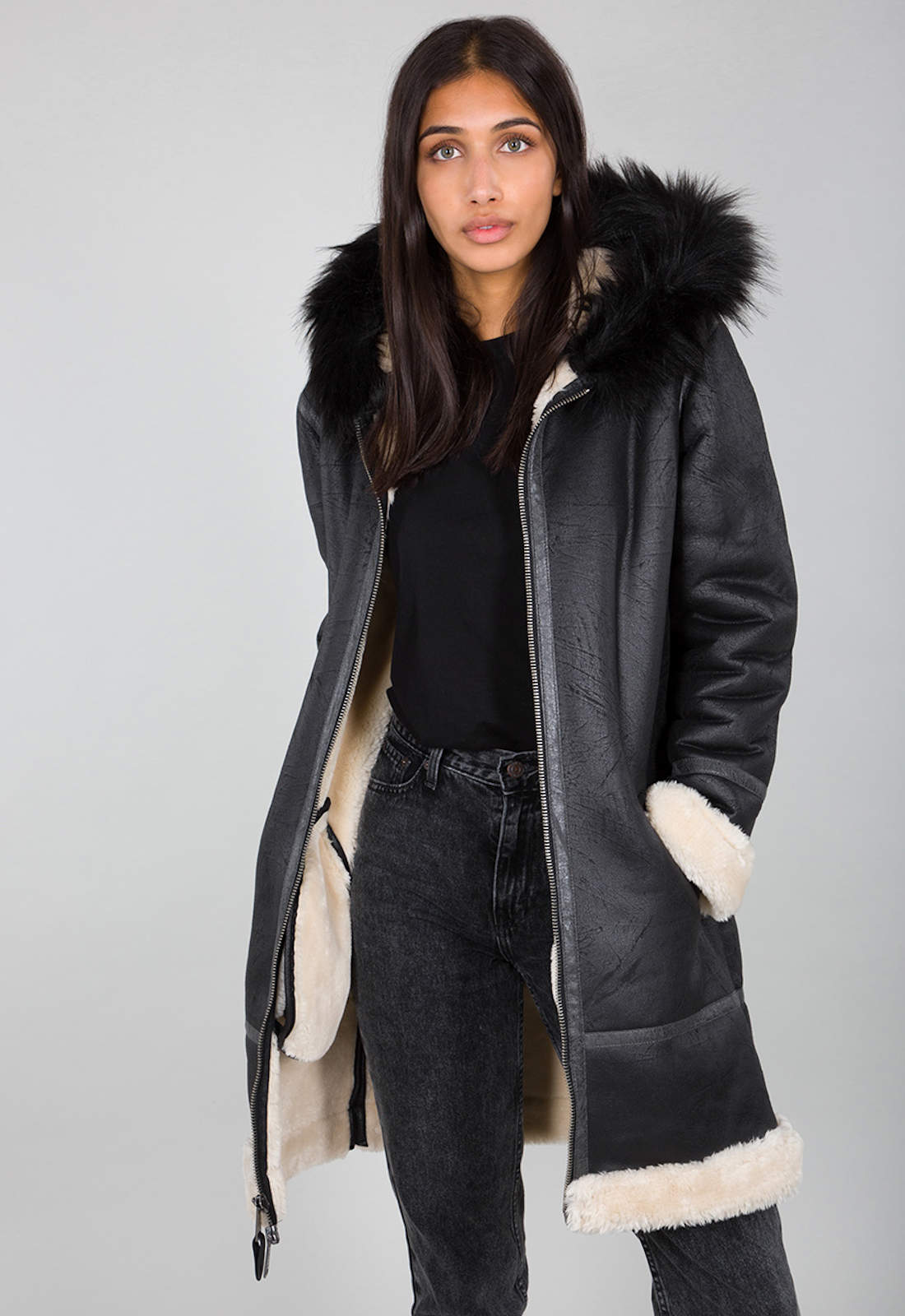 Alpha Industries Damen Mantel B3FL Coat Winterjacke Parka ...