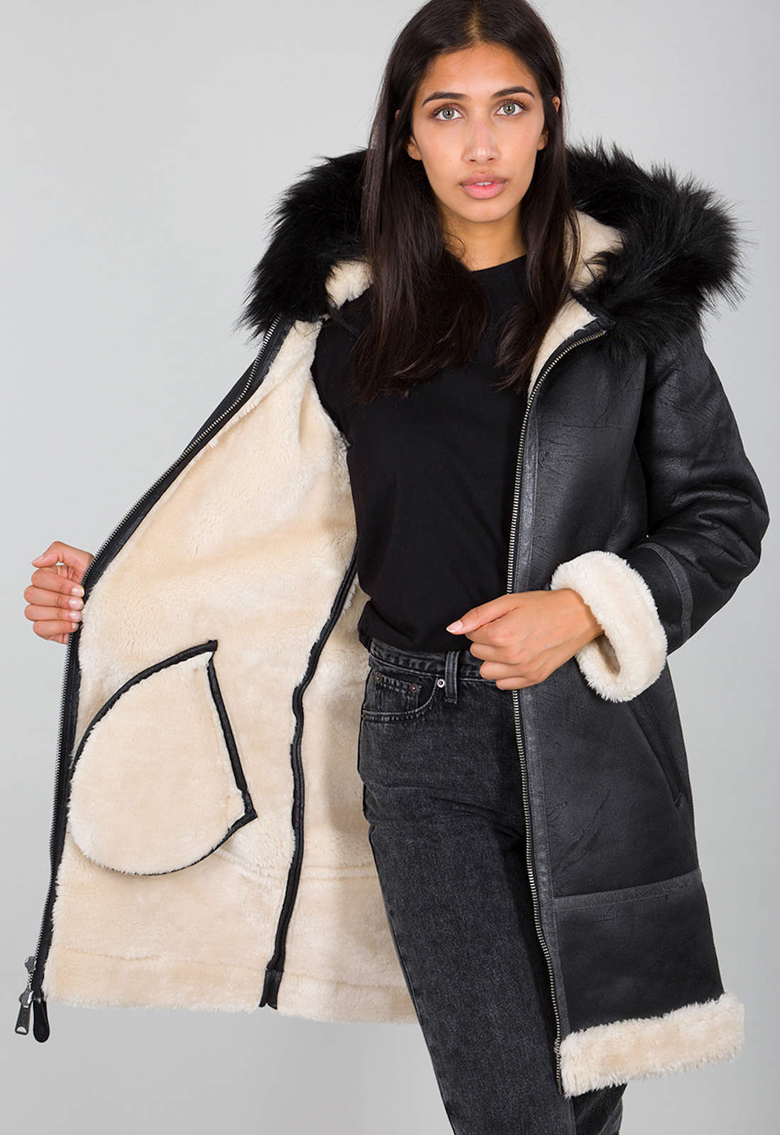 Alpha Industries Damen Mantel B3FL Coat Winterjacke Parka ...