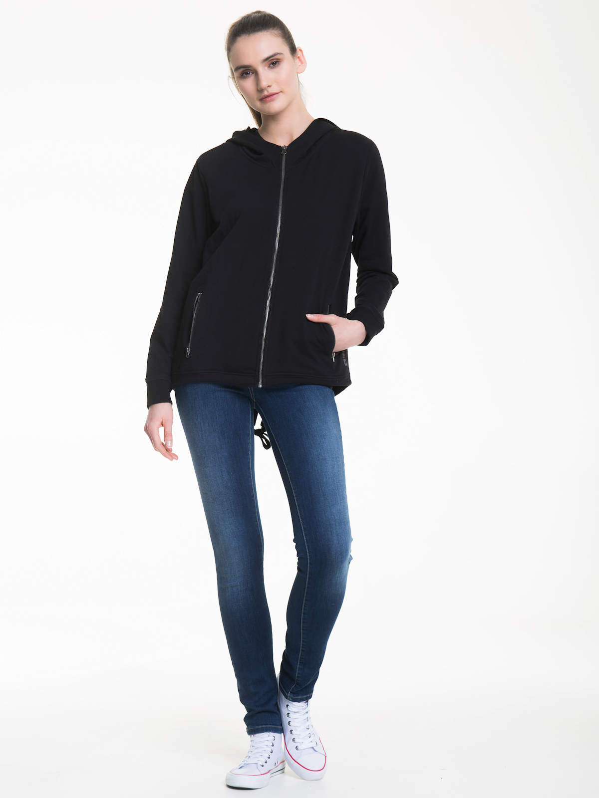 black sweat jacket womens