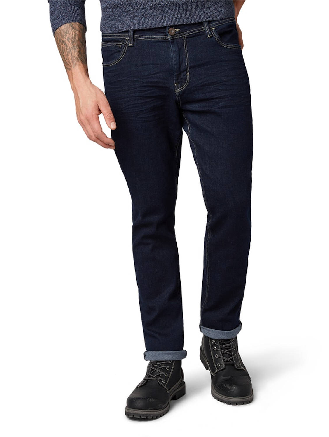 Tom Tailor Mens Josh Regular Slim Jeans Denim Stretch Five Pocket ...