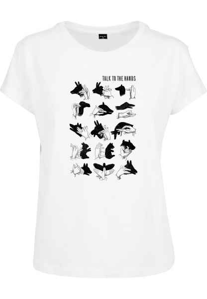 Mister Tee Damen T Shirt Ladies Talk To The Hand Box Tee